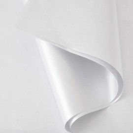 Feuilles de Papier de soie métallisé : Blanc nacré n°812